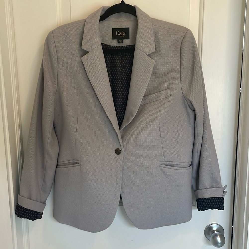 Dalia Gray Textured Blazer